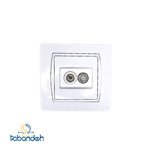 پریز  آنتن ماهواره BEKER  مدل بکر سفید با قاب سفید